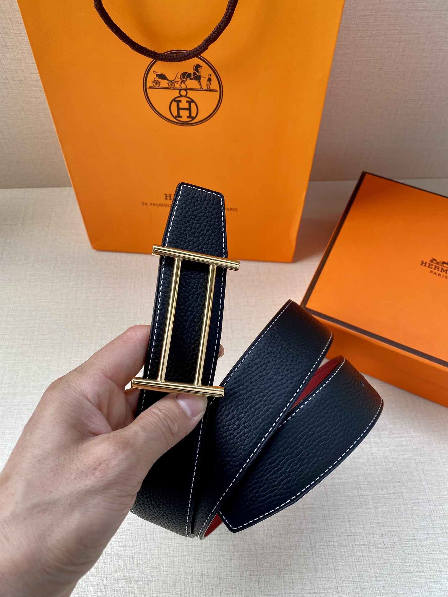 金属皮带扣荔枝单面双八字腰带枣红底耐