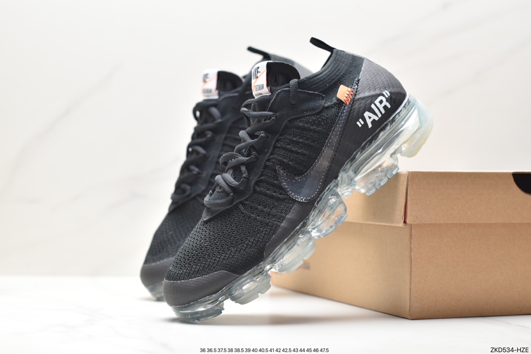 Off-White x Nike Air Vapormax Flyknit 2.0”Black/White”二代慢跑鞋 AA3831-100