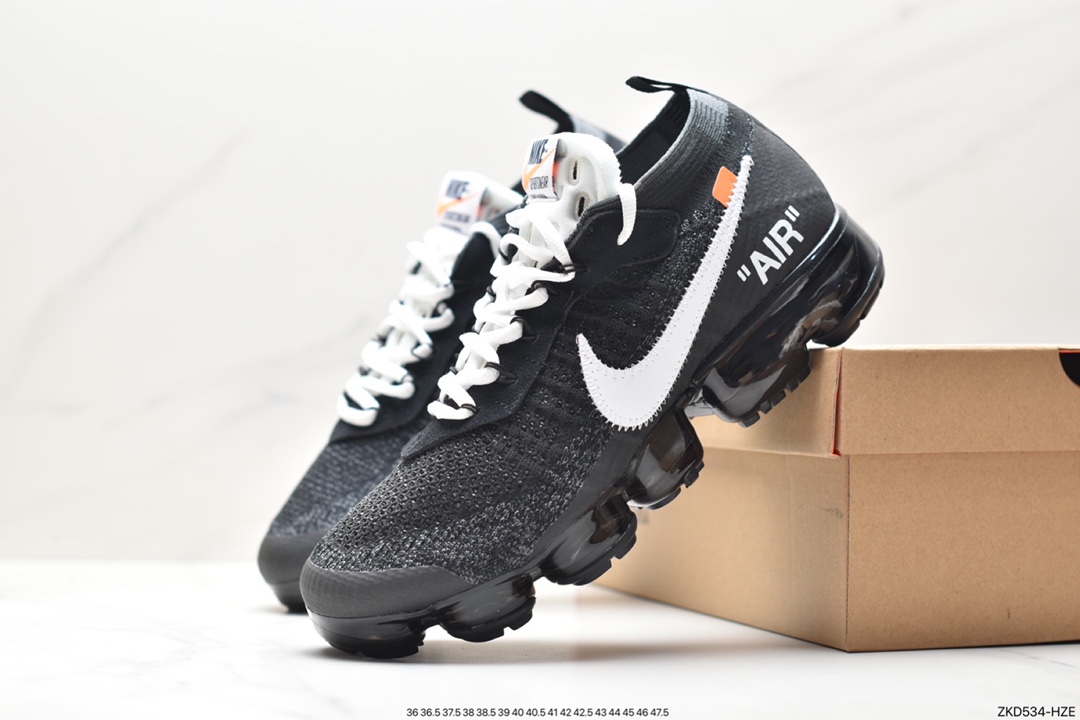 Off-White x Nike Air Vapormax Flyknit 2.0”Black/White”二代慢跑鞋 AA3831-100