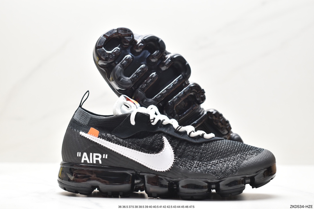 Off-White x Nike Air Vapormax Flyknit 2.0”Black/White”二代慢跑鞋 AA3831-100