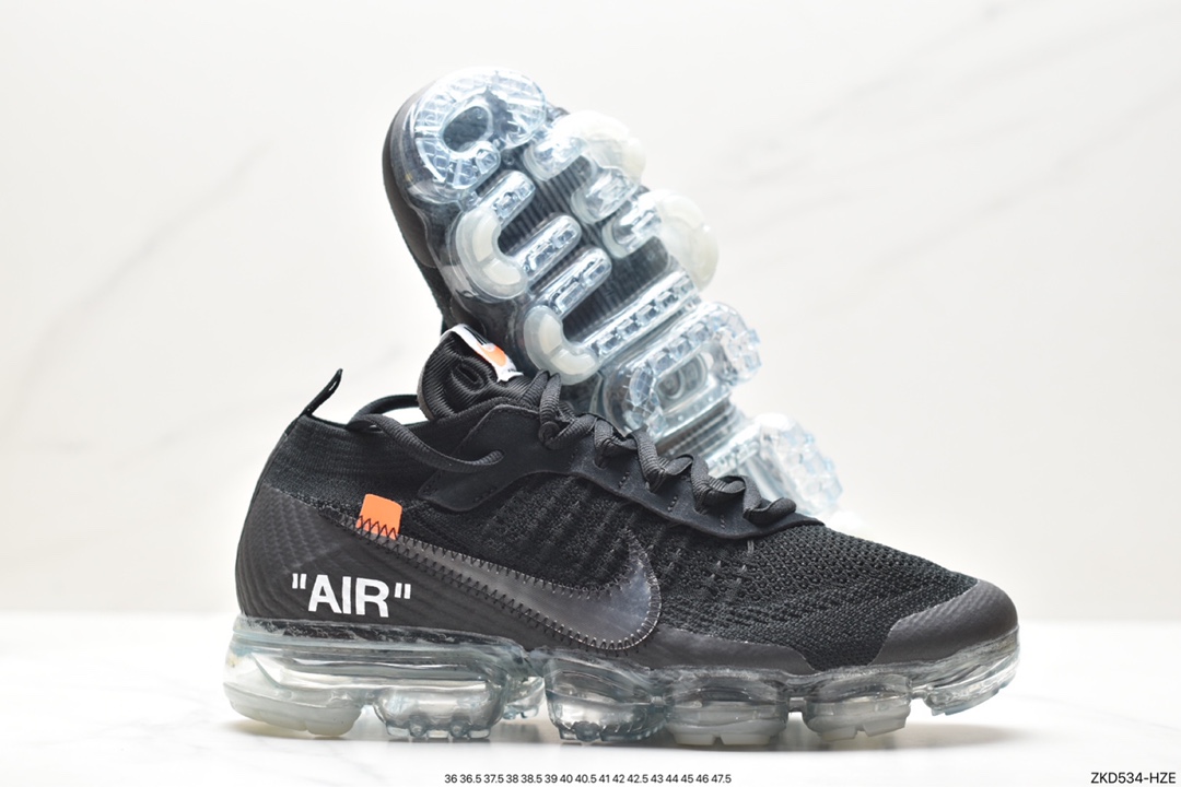 Off-White x Nike Air Vapormax Flyknit 2.0”Black/White”二代慢跑鞋 AA3831-100