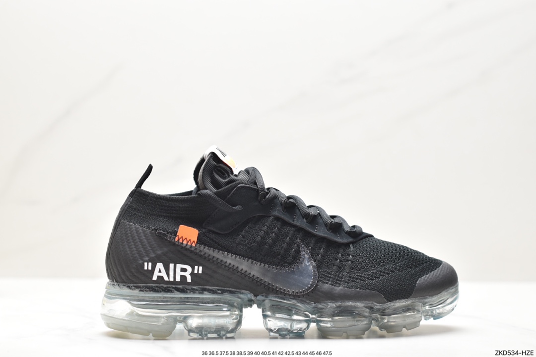 Off-White x Nike Air Vapormax Flyknit 2.0”Black/White”二代慢跑鞋 AA3831-100