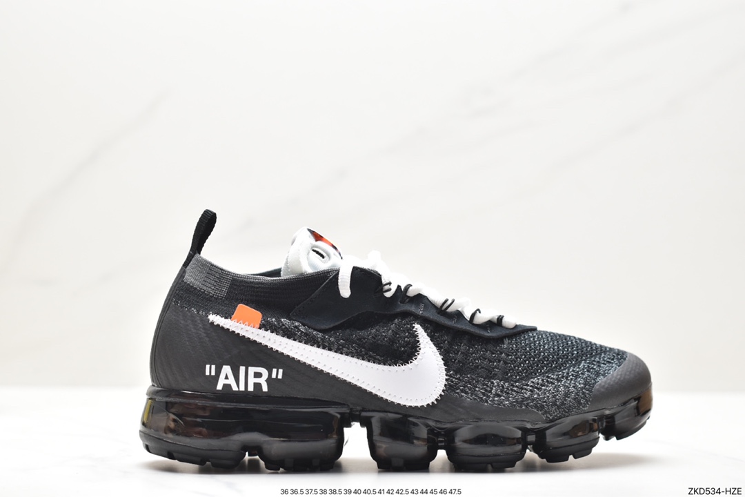 Off-White x Nike Air Vapormax Flyknit 2.0”Black/White”二代慢跑鞋 AA3831-100