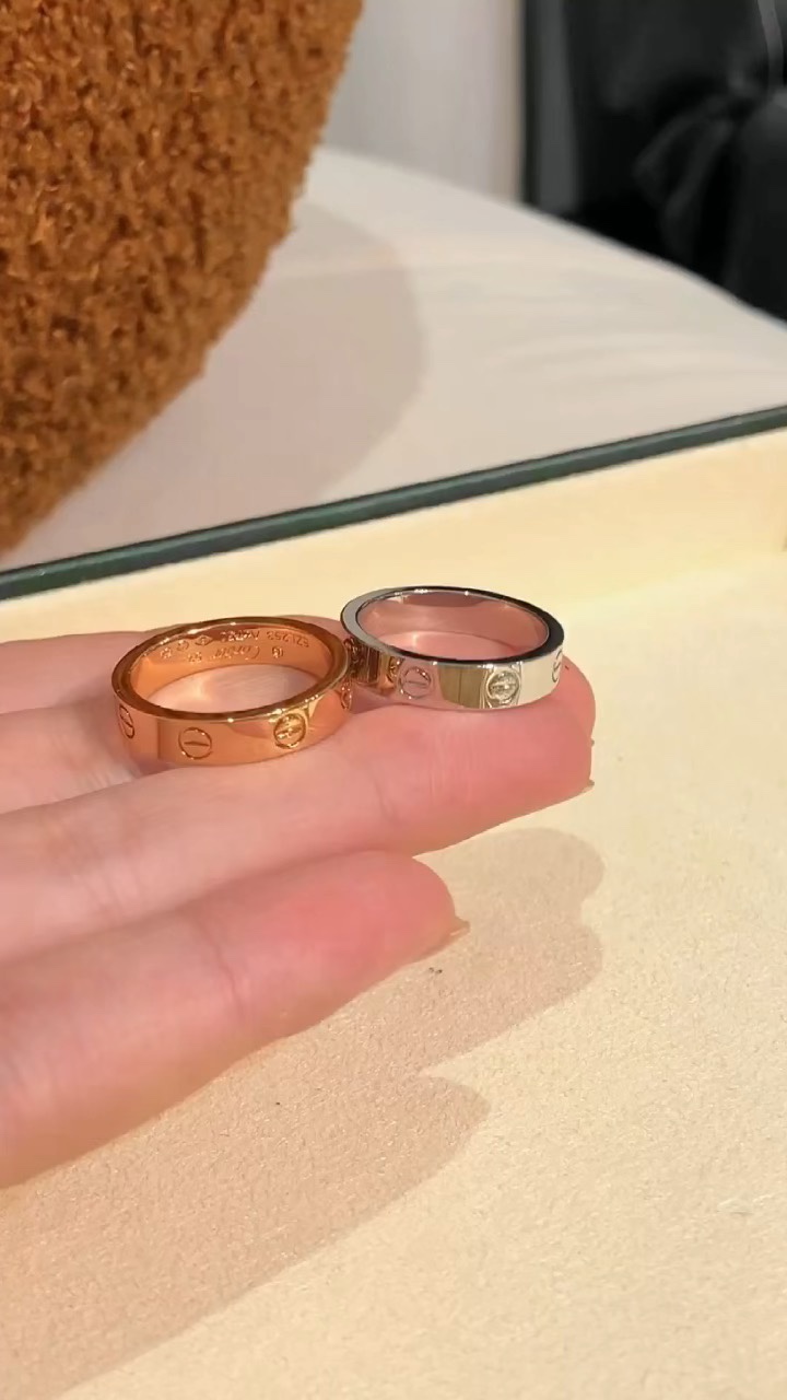 Cartier Cartier 玫瑰金窄版无钻love戒指