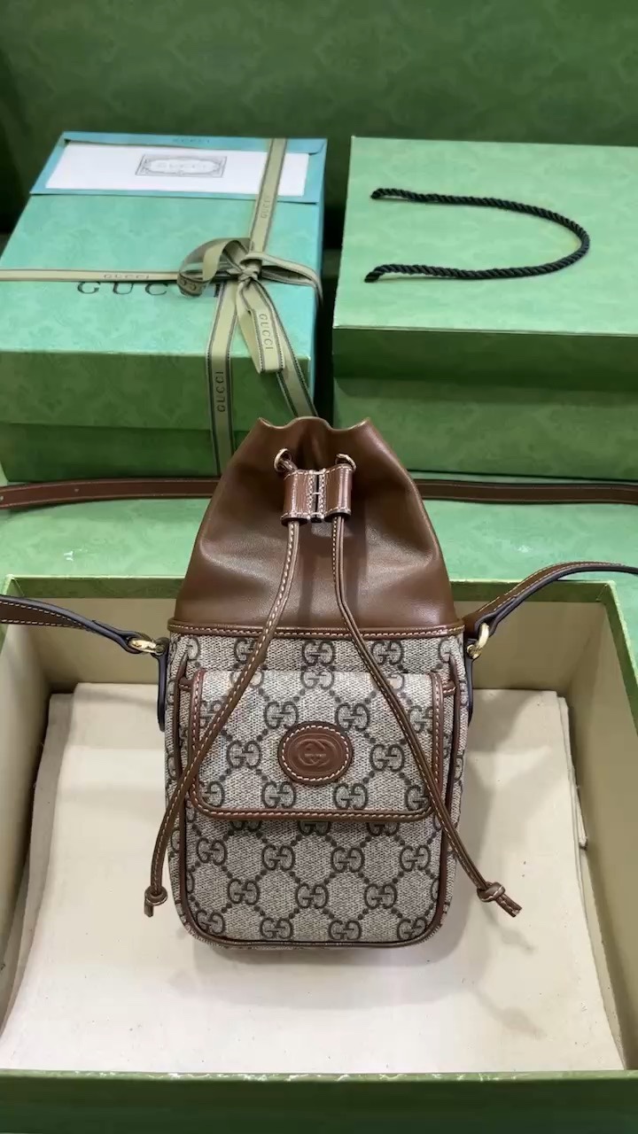 Is it OK to buy replica
 Gucci Bucket Bags Brown PVC Mini