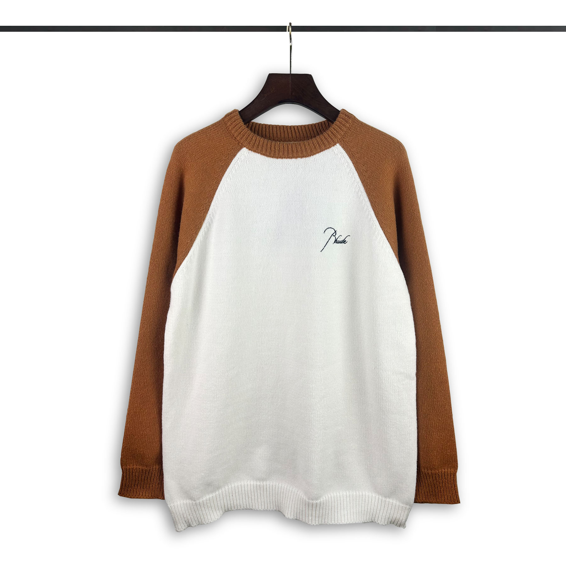 Rhude Clothing Sweatshirts Blue Brown White Embroidery