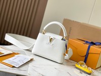 Louis Vuitton LV Capucines Sale
 Bags Handbags White Gold Hardware Cowhide M59433