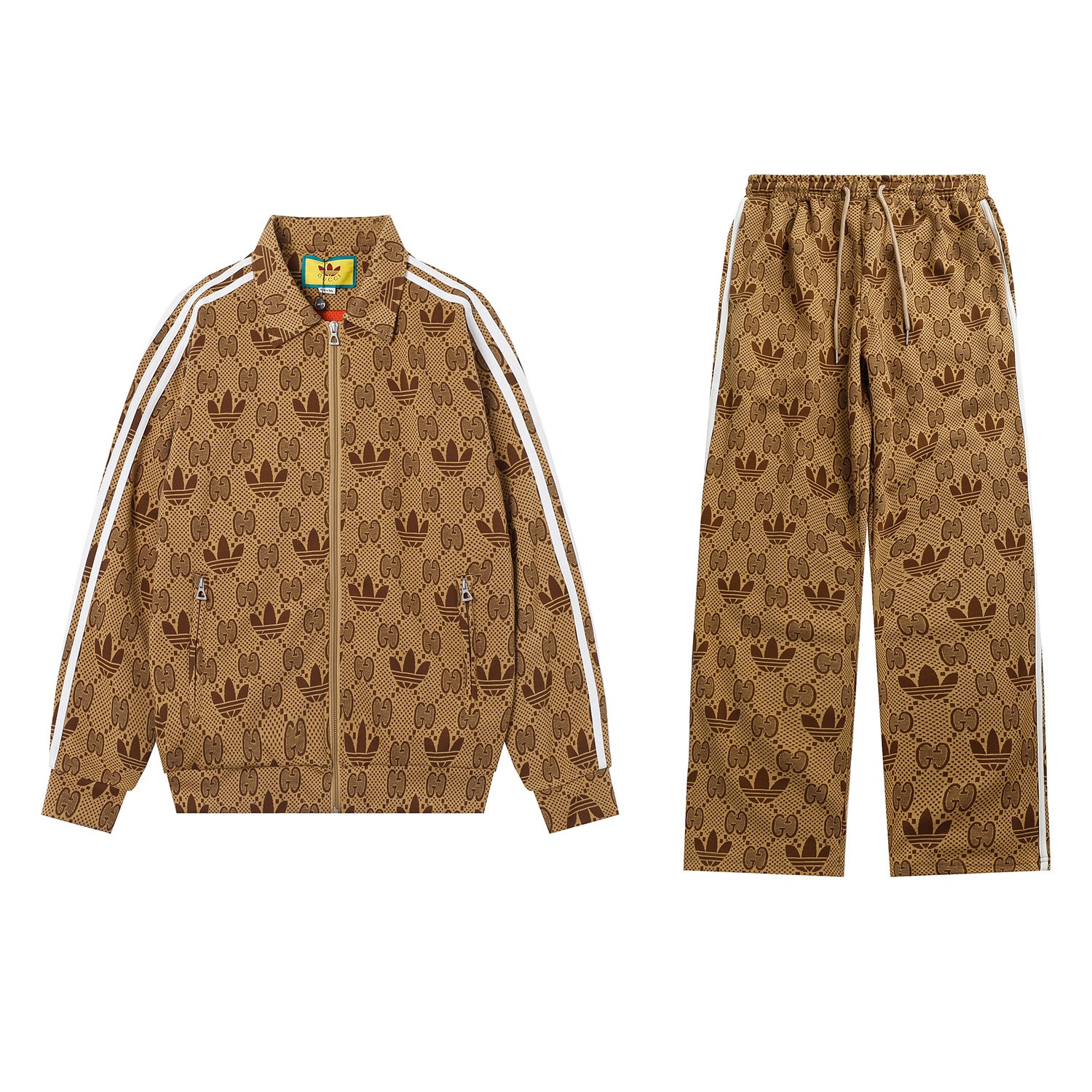 🔥🔥🔥Serie conjunta de otoño/invierno 2023 de adidas y Gucci, conjunto de algodón de punto doble G importado personali…