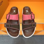 Louis Vuitton Verkoop
 Schoenen Sandalen Pantoffels Tegen goedkope prijs
 Beige Zwart Afdrukken Koeienhuid Rubber Schapenvacht Zijde Oblique Joggingbroek