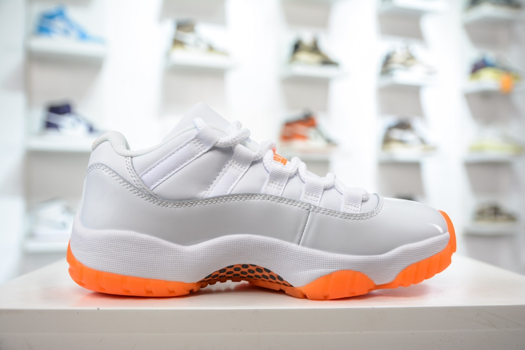 R Value-for-money version of Air Jordan AJ11 Low ”Bright citrus” low-top white and orange AH7860-139