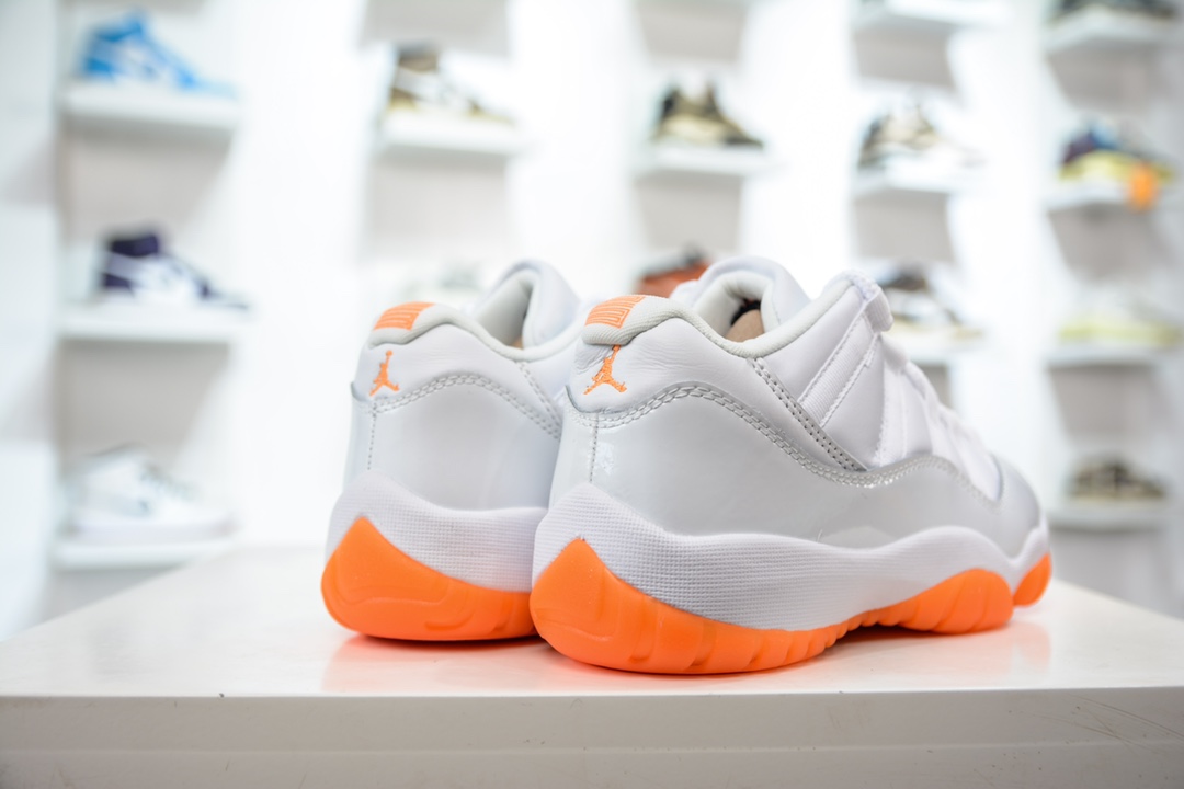 R Value-for-money version of Air Jordan AJ11 Low ”Bright citrus” low-top white and orange AH7860-139