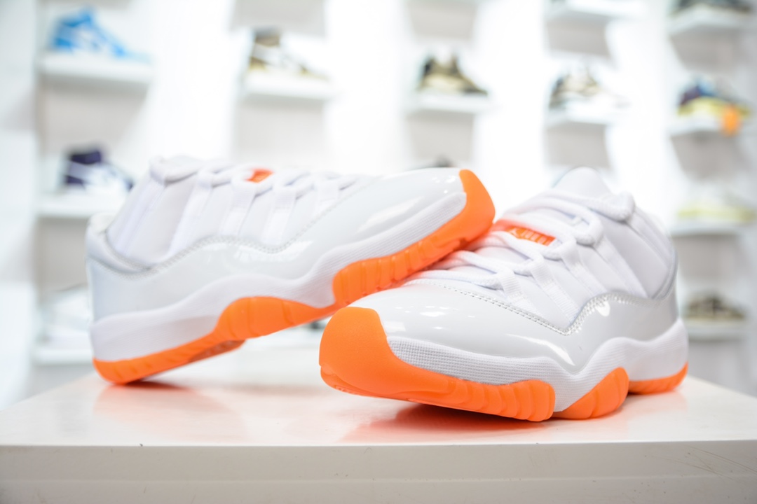 R Value-for-money version of Air Jordan AJ11 Low ”Bright citrus” low-top white and orange AH7860-139