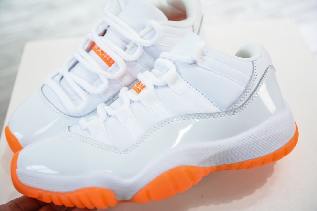 R Value-for-money version of Air Jordan AJ11 Low ”Bright citrus” low-top white and orange AH7860-139