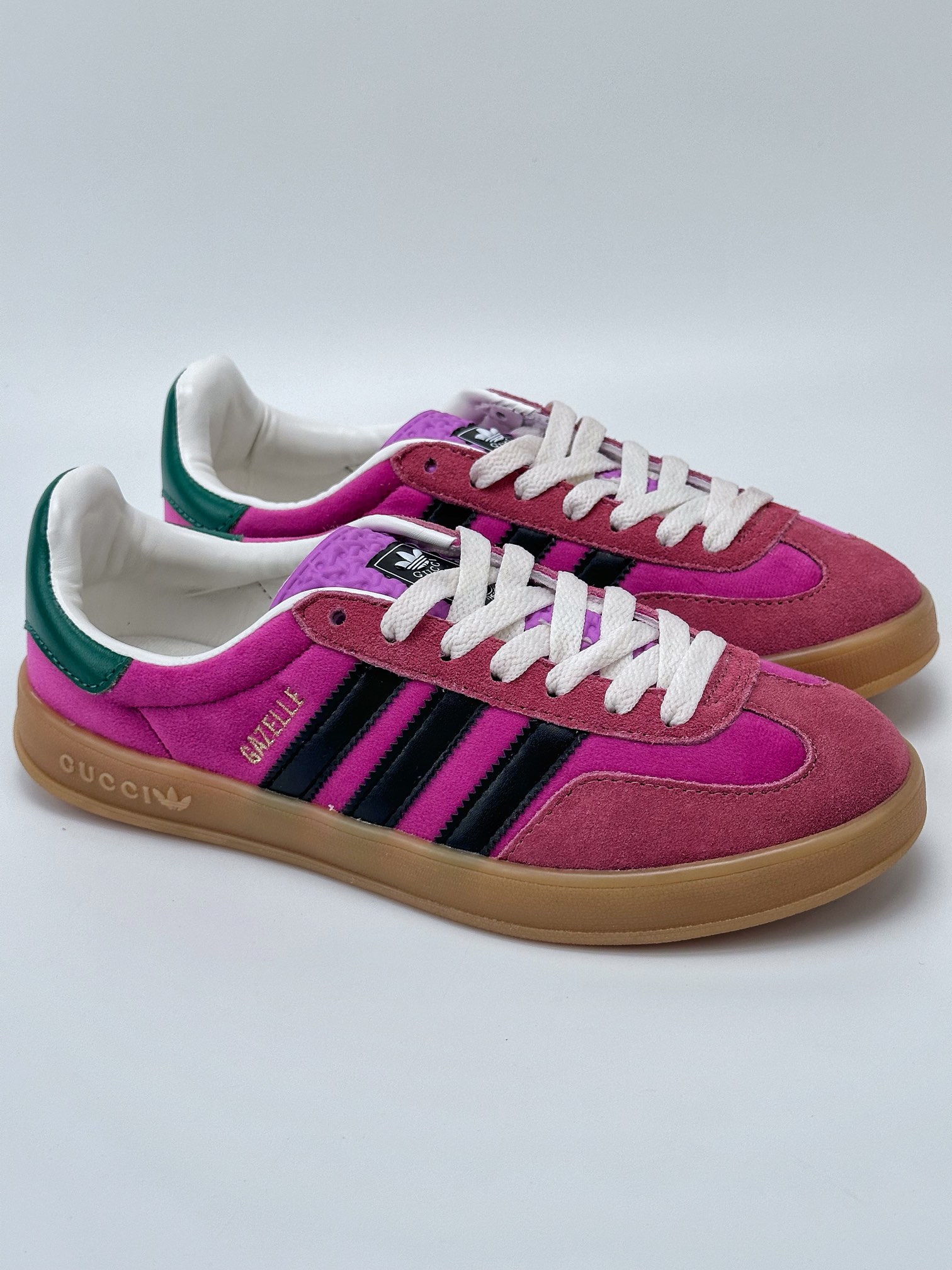 adidas Originals x Gucci Gazelle joint clover casual non-slip wear-resistant low-top sneakers 707864 9STUO 5960