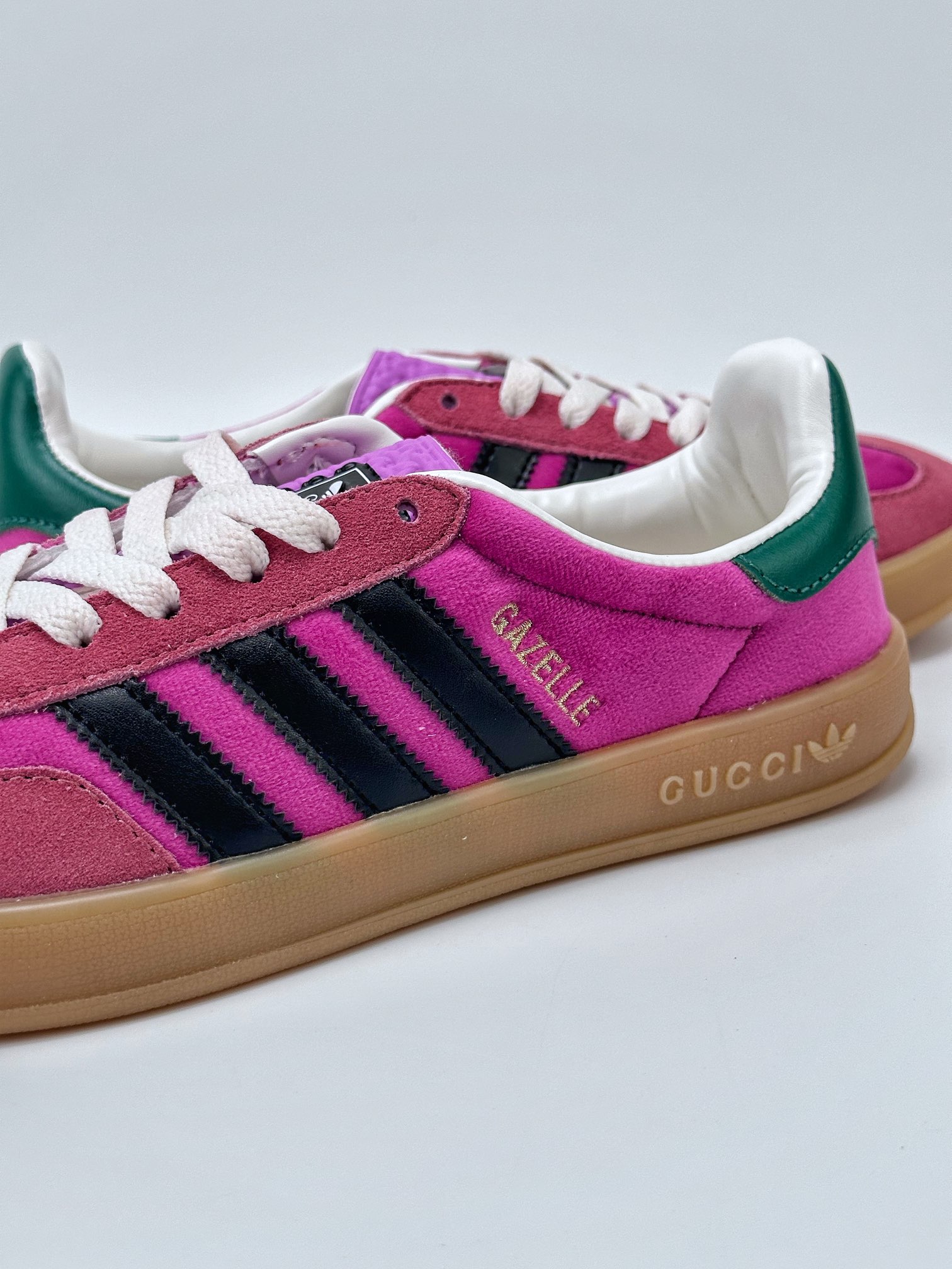 adidas Originals x Gucci Gazelle joint clover casual non-slip wear-resistant low-top sneakers 707864 9STUO 5960