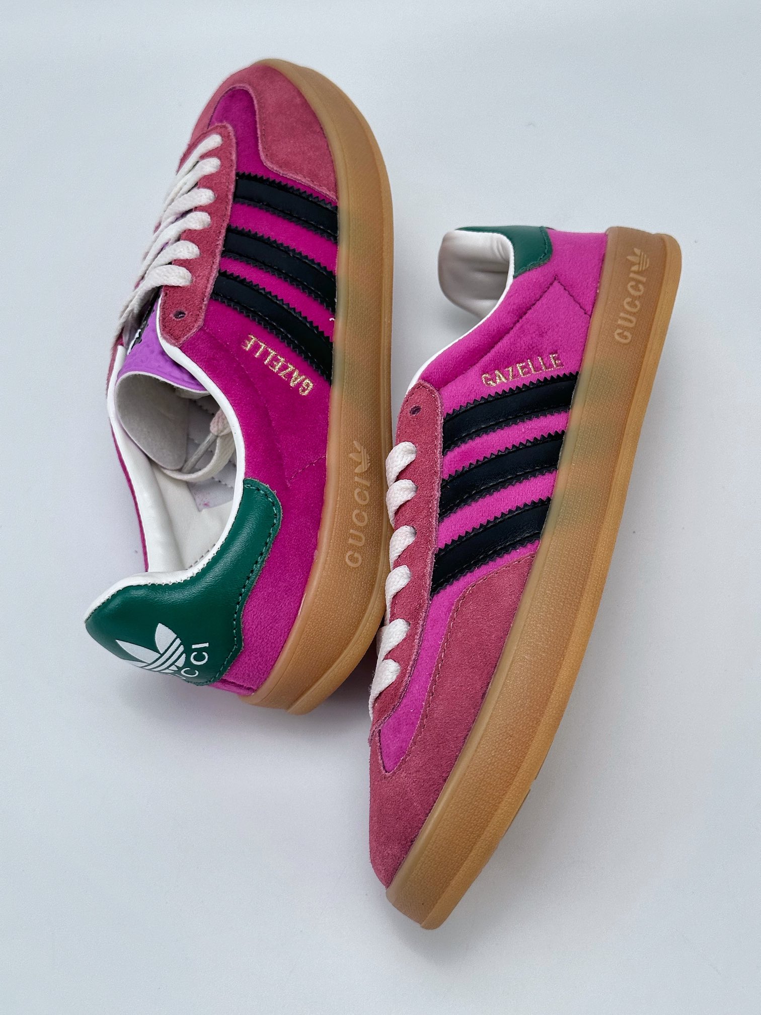 adidas Originals x Gucci Gazelle joint clover casual non-slip wear-resistant low-top sneakers 707864 9STUO 5960