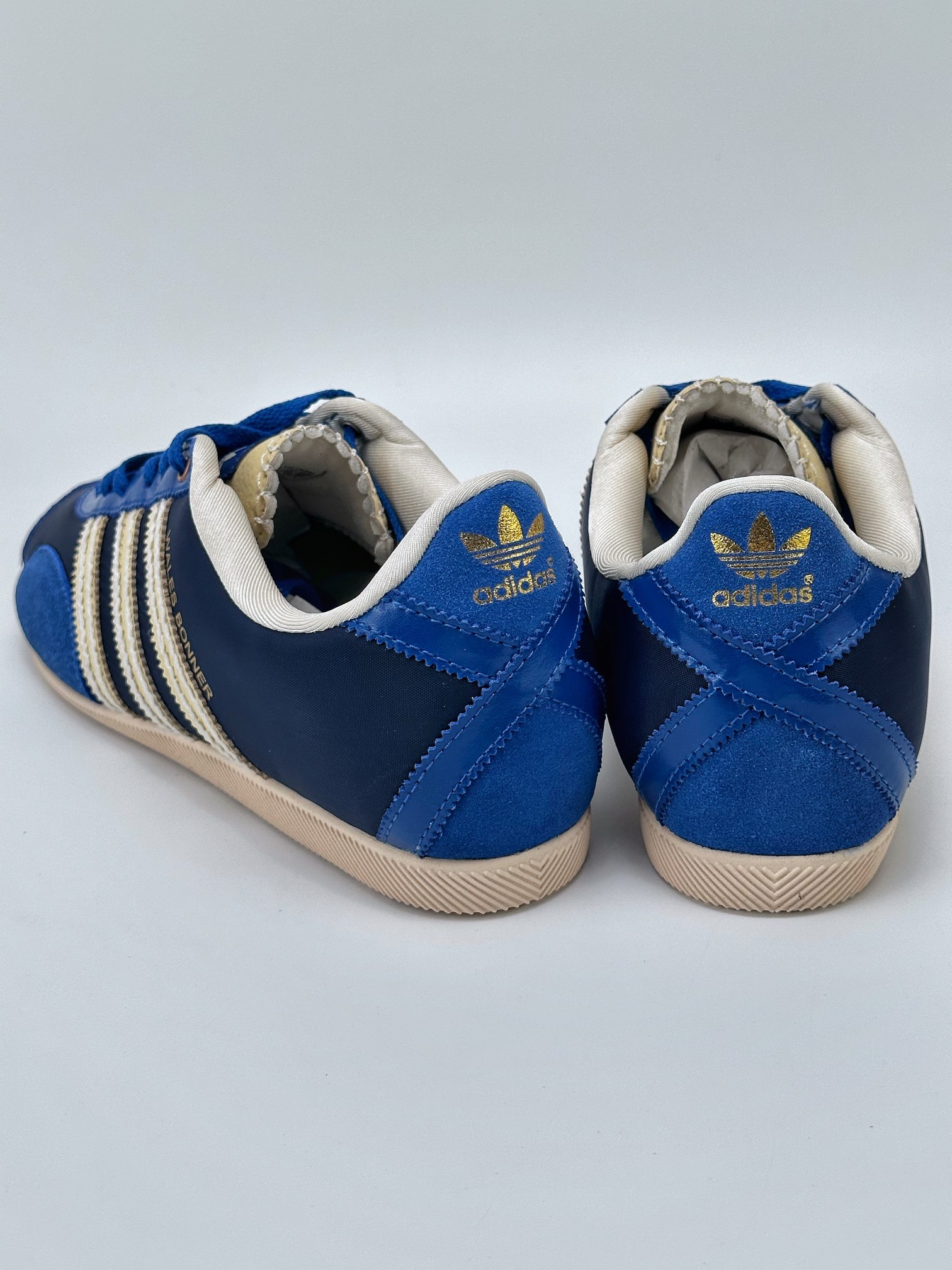 AD Originals Samba x Wales Bonner dark blue and yellow joint retro low-top casual sports jogging shoes GZ3964