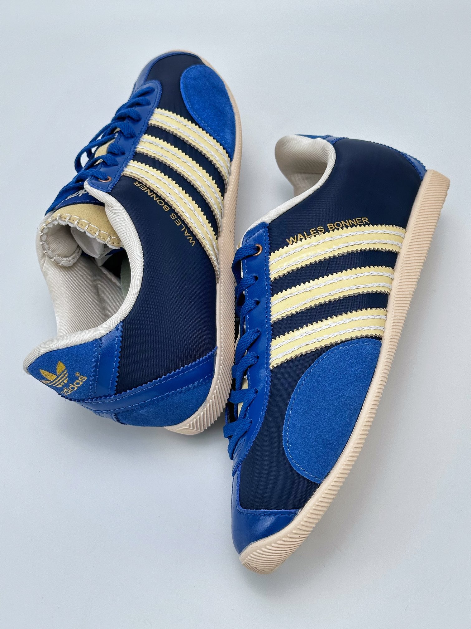 AD Originals Samba x Wales Bonner dark blue and yellow joint retro low-top casual sports jogging shoes GZ3964