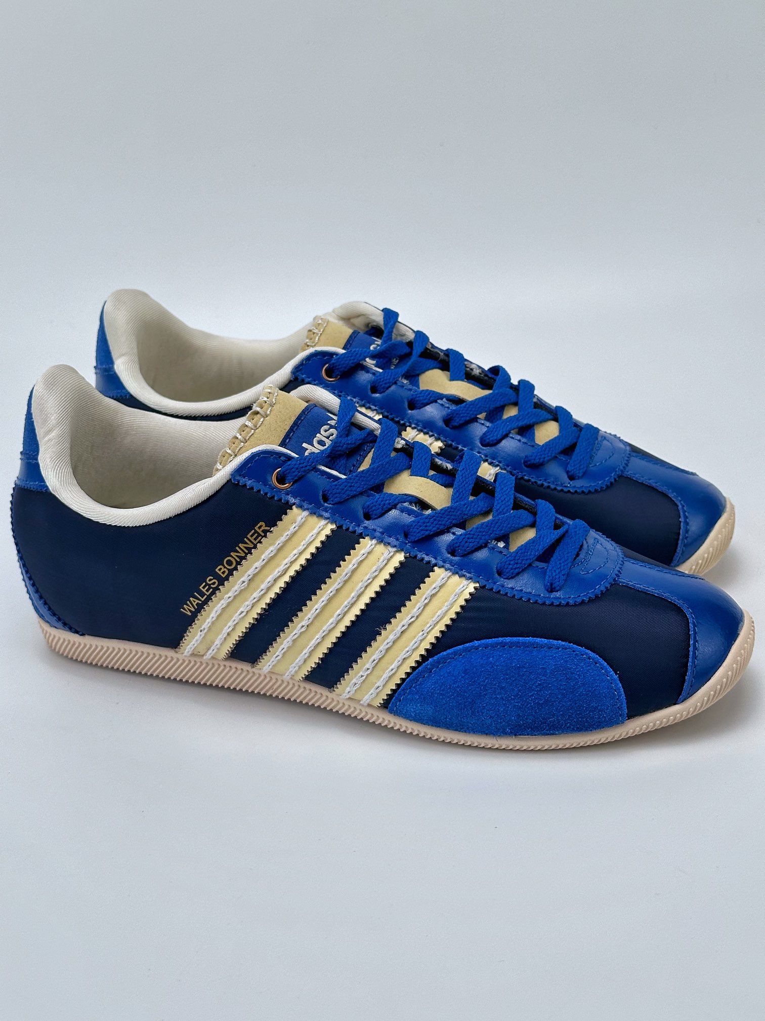 AD Originals Samba x Wales Bonner dark blue and yellow joint retro low-top casual sports jogging shoes GZ3964