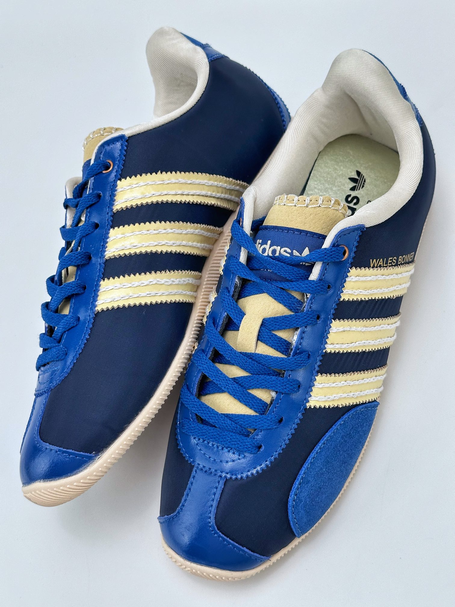 AD Originals Samba x Wales Bonner dark blue and yellow joint retro low-top casual sports jogging shoes GZ3964