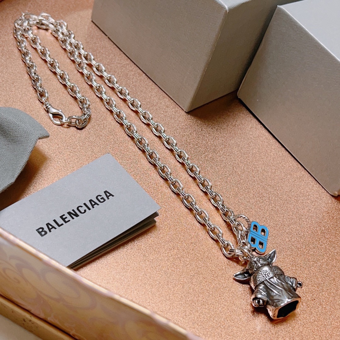 批150原单货🔹🔹新品 巴黎世家项链 Balenciaga 新款项链🔹专柜一致 细节做工精细 每个细节流程到位 设计工艺精细 火爆款出货 设计独特 复古风格 巴黎世家项链
