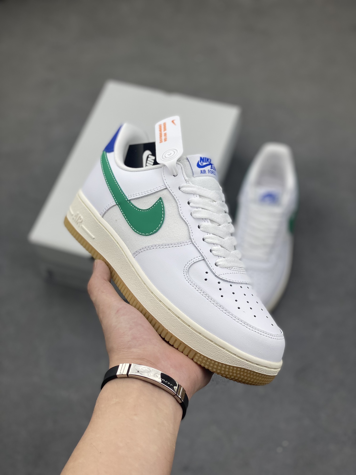 Nike Air Force 1 '07 White/Noble Red Leather Low-Top Classic Sneakers