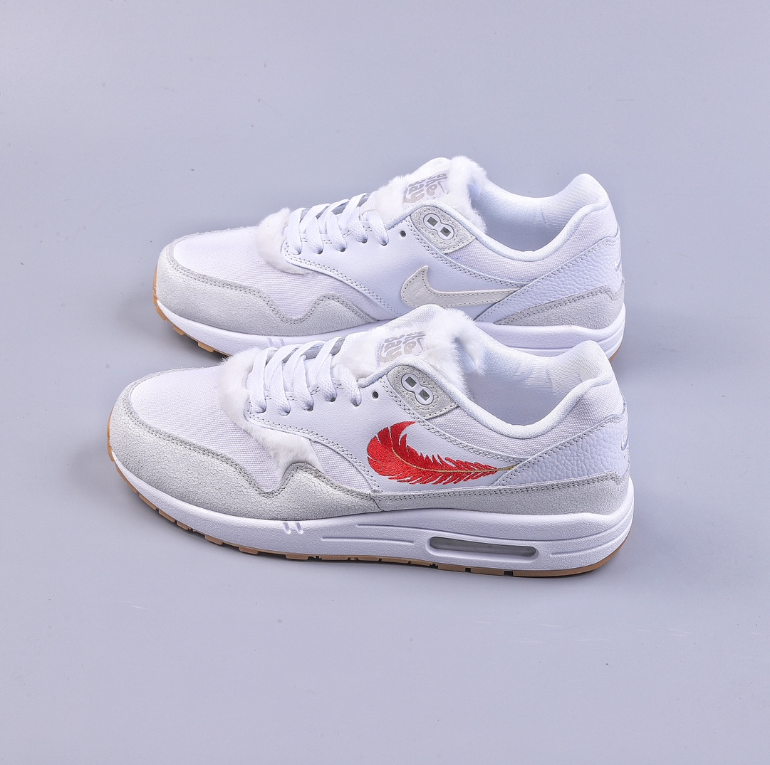 Nike Air Max 1 ”The Bay” Feather Hook Half Palm Air Cushion Retro Running Shoes FJ4451-100