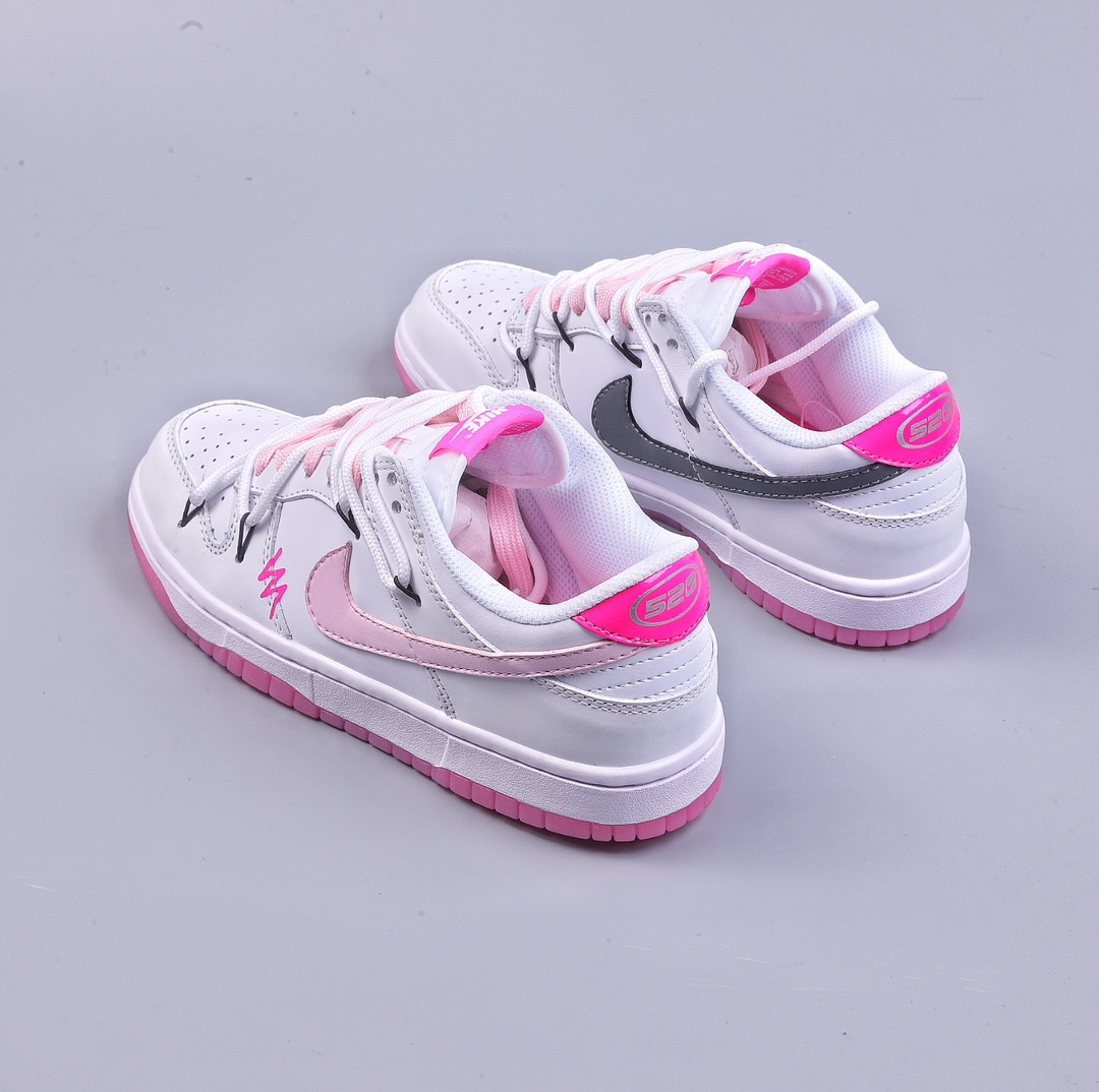 Nike Dunk Low ”520” Lace-up Gray and Pink Valentine's Day FN3451-161