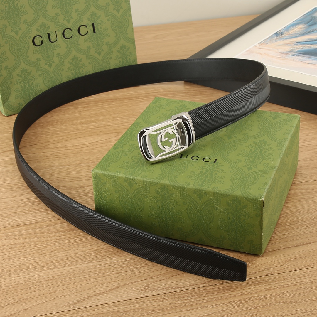 古奇GUCCI3.5宽精品不锈钢自动