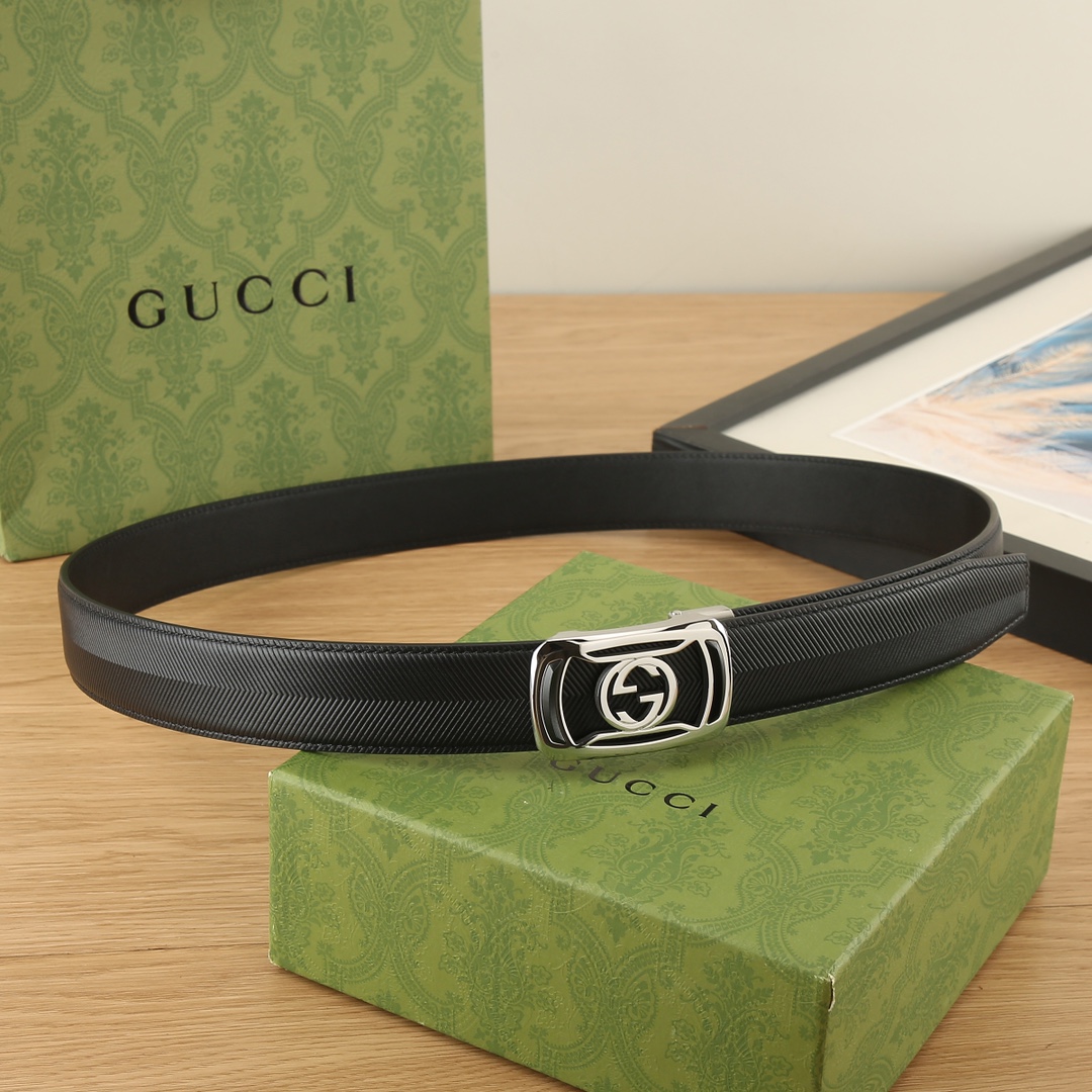 古奇GUCCI3.5宽精品不锈钢自动