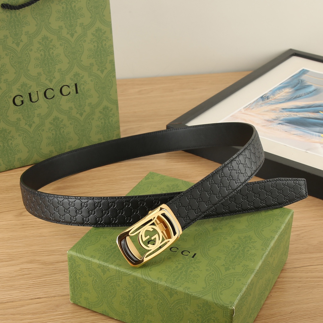 古奇GUCCI3.5宽精品不锈钢自动