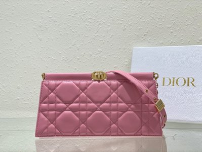 Dior Caro Clutches & Pouch Bags Pink Sheepskin Fall Collection Fashion Chains