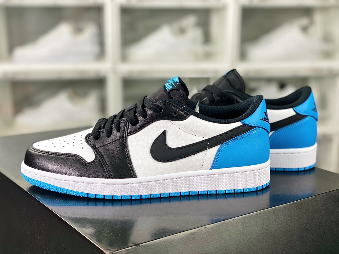 Air Jordan 1 Low OG ”Laser Blue” AJ1 Jordan first generation low-top basketball shoes ”black and white laser blue” CZ0790-104