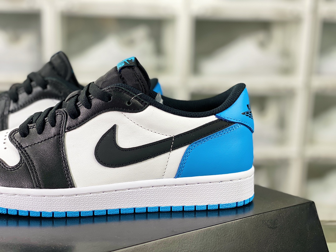 Air Jordan 1 Low OG ”Laser Blue” AJ1 Jordan first generation low-top basketball shoes ”black and white laser blue” CZ0790-104