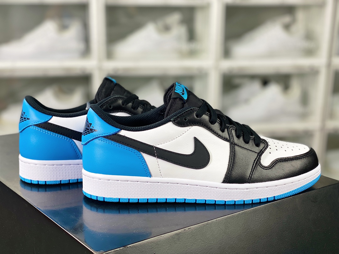 Air Jordan 1 Low OG ”Laser Blue” AJ1 Jordan first generation low-top basketball shoes ”black and white laser blue” CZ0790-104