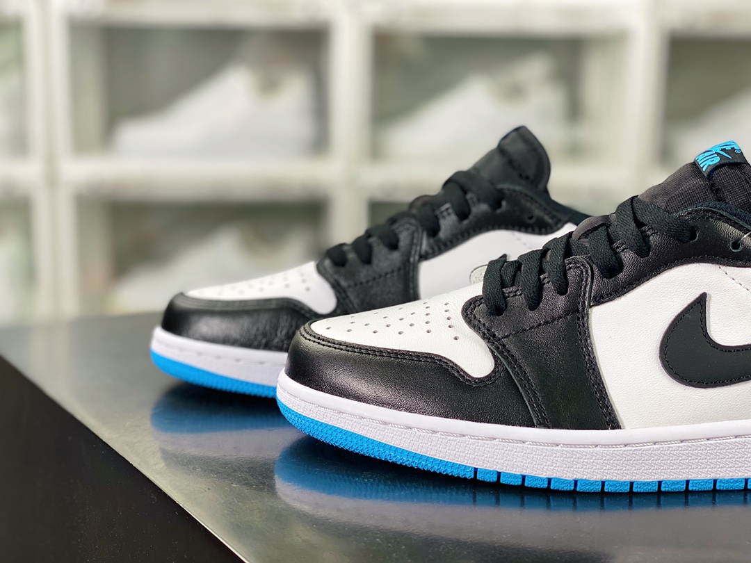 Air Jordan 1 Low OG ”Laser Blue” AJ1 Jordan first generation low-top basketball shoes ”black and white laser blue” CZ0790-104