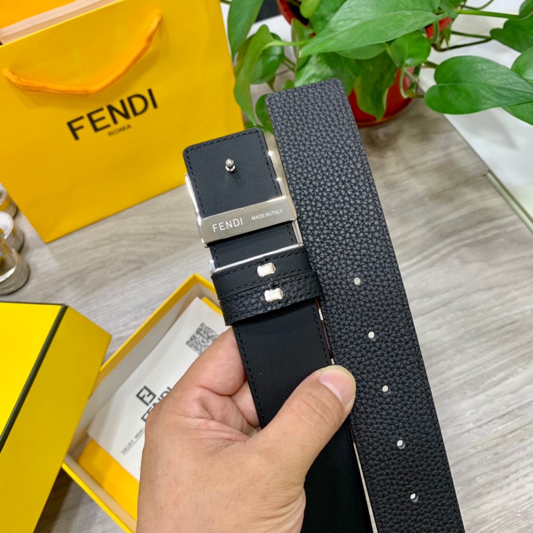 FENDl芬迪宽40MM双面原版小牛