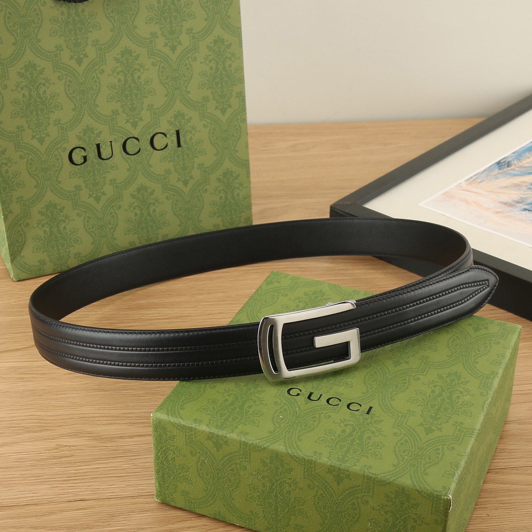 古奇GUCCI3.5宽精品不锈钢自动