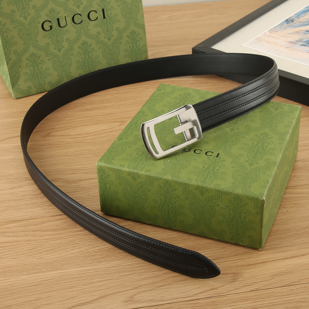 古奇GUCCI3.5宽精品不锈钢自动