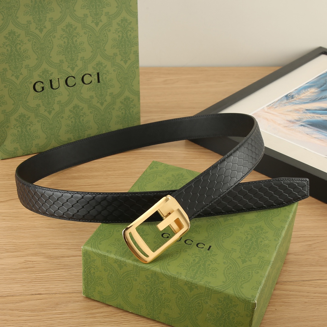 古奇GUCCI3.5宽精品不锈钢自动