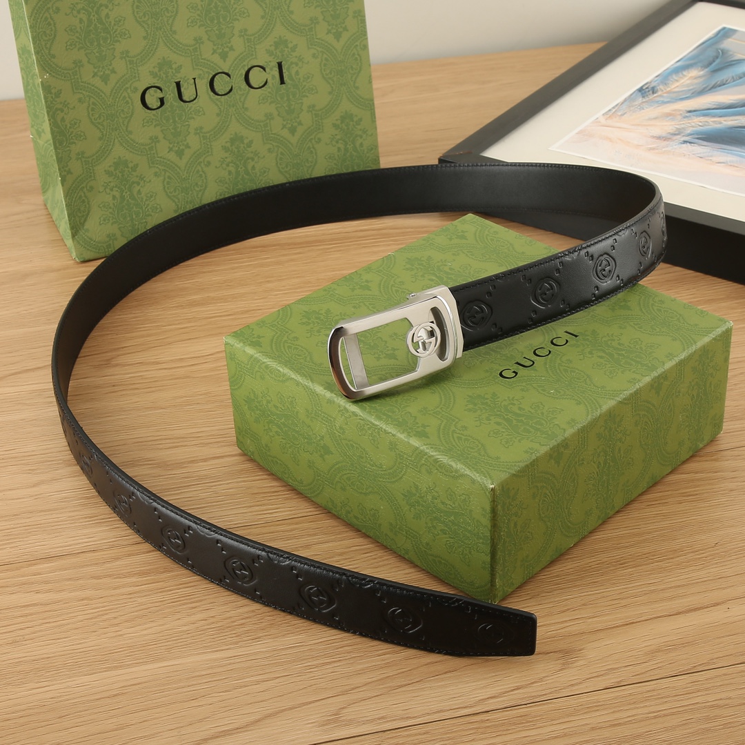 古奇GUCCI3.5宽精品不锈钢自动