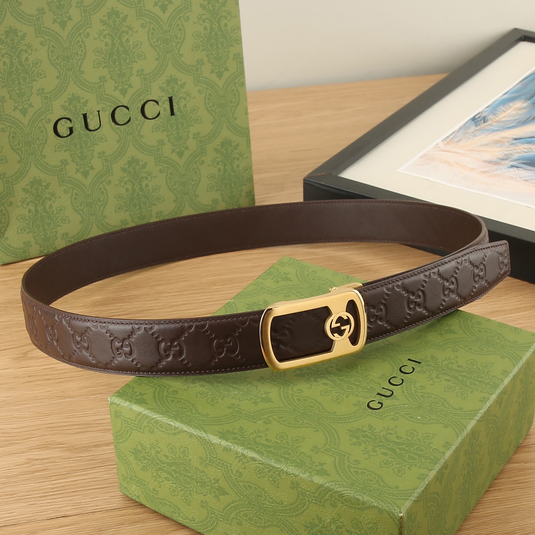 古奇GUCCI3.5宽精品不锈钢自动