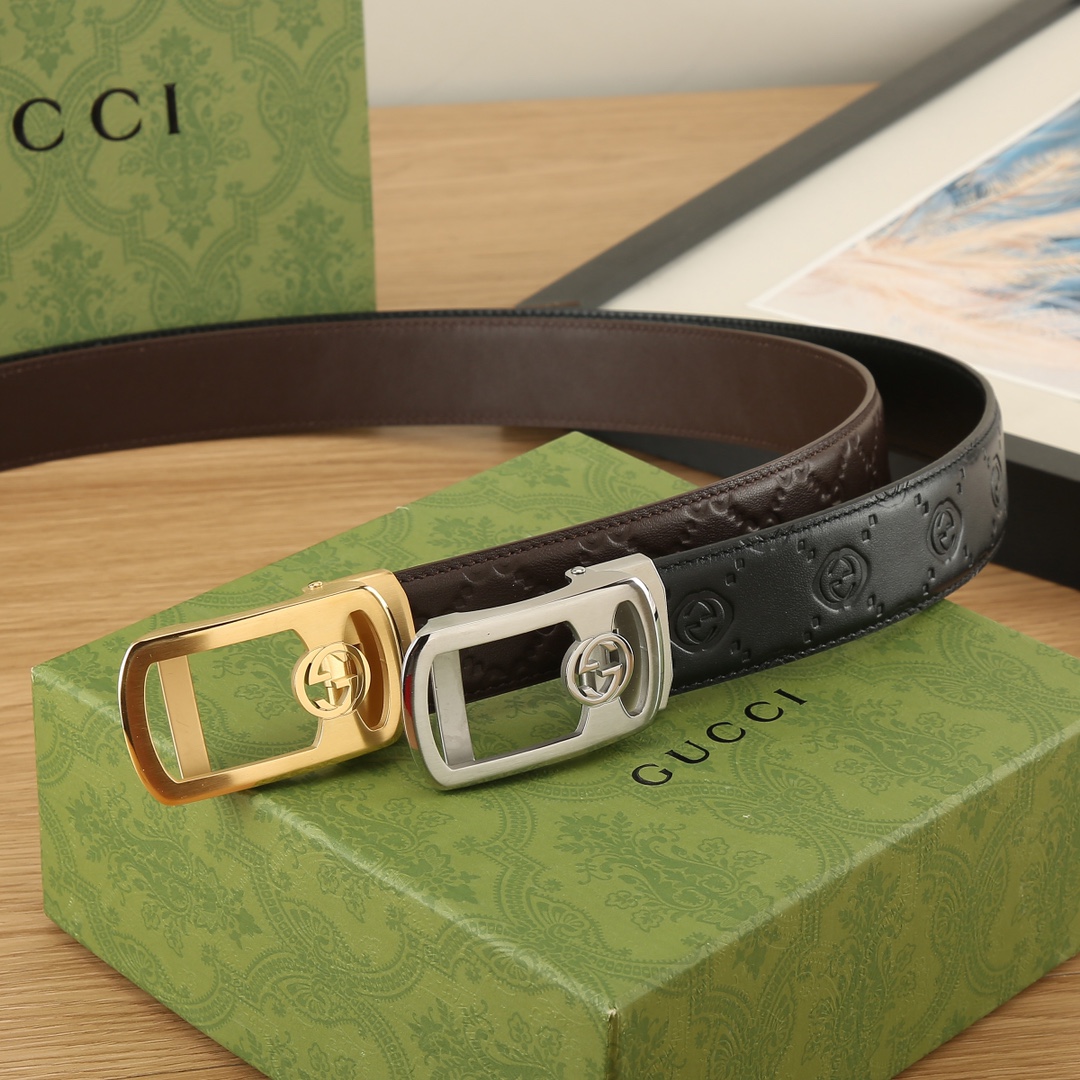 古奇GUCCI3.5宽精品不锈钢自动