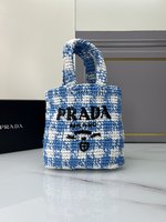 Prada Tote Bags Weave Raffia Summer Collection