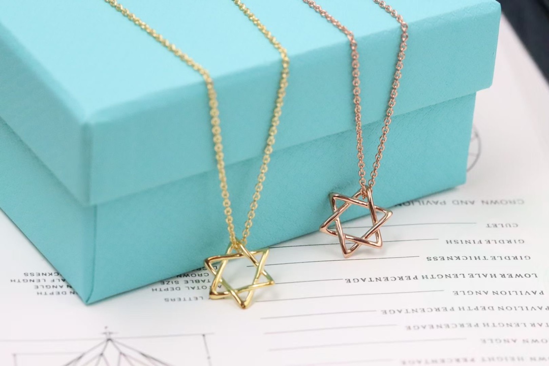 Tiffany & Co. Tiffany&Co. 六芒星 锁骨项链 925银