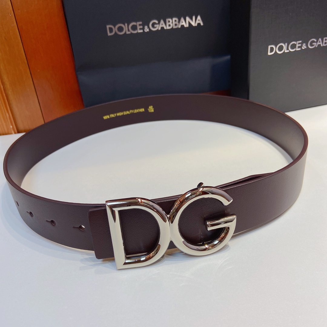 D&G杜嘉班纳官网新款Lux鞍皮腰带