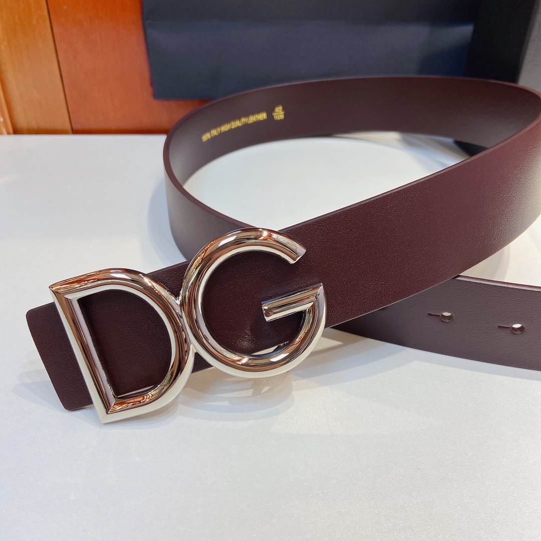 D&G杜嘉班纳官网新款Lux鞍皮腰带