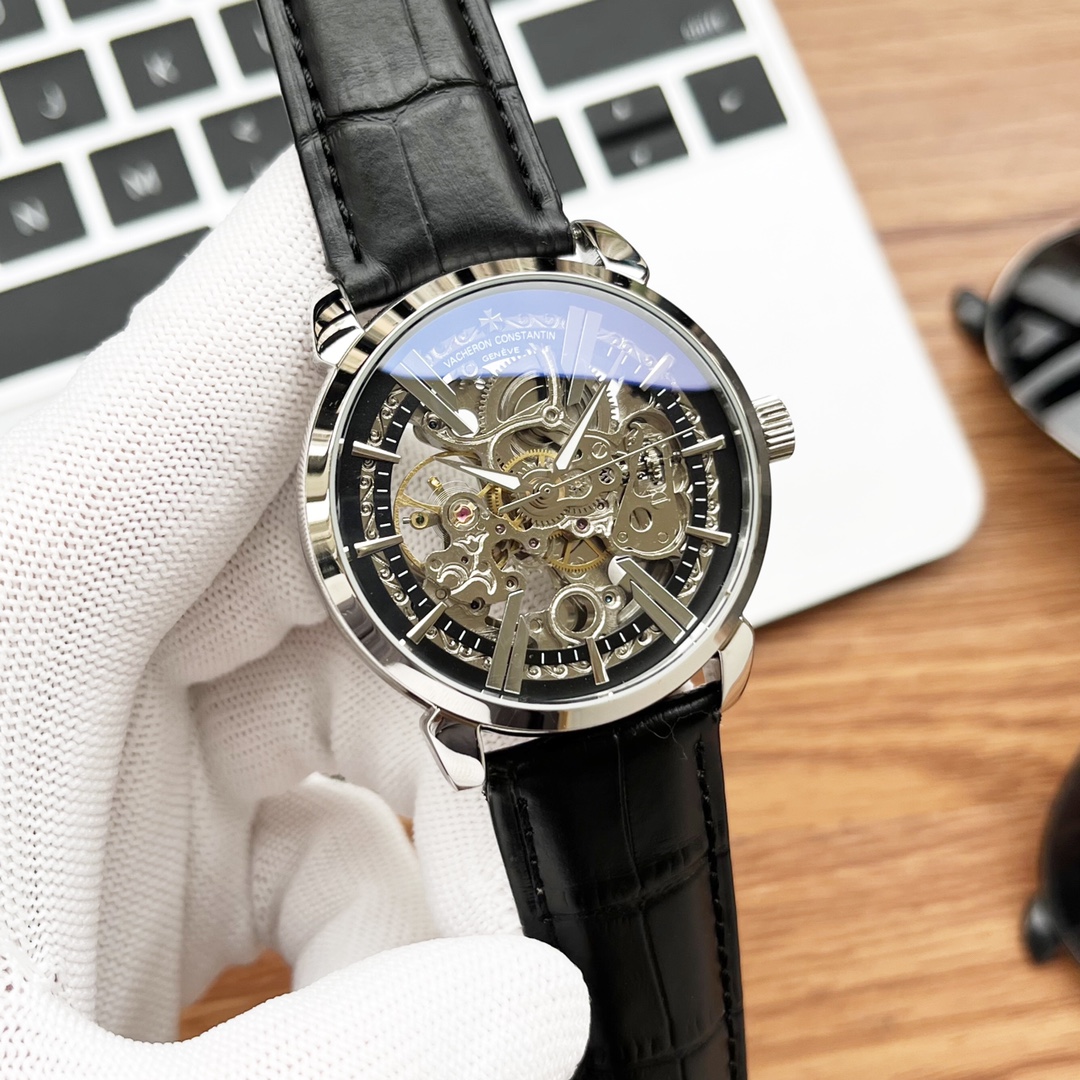 -白皮480玫500钢带20 💫💫实物拍摄 品牌：江诗丹顿 -Vacheron Constantin 类型：[酷]男士腕表 表壳：316精钢 表带：真牛皮/316精钢 机芯：高级定制全自动机械机芯 玻璃：高级强化镀膜镜面 尺寸：直径40mm，厚度12.5mm