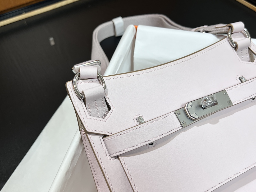 Hermès Mini Jypsiere 22cm Swift Leather Bag with Canvas Strap 5 i1690105314 9161 4
