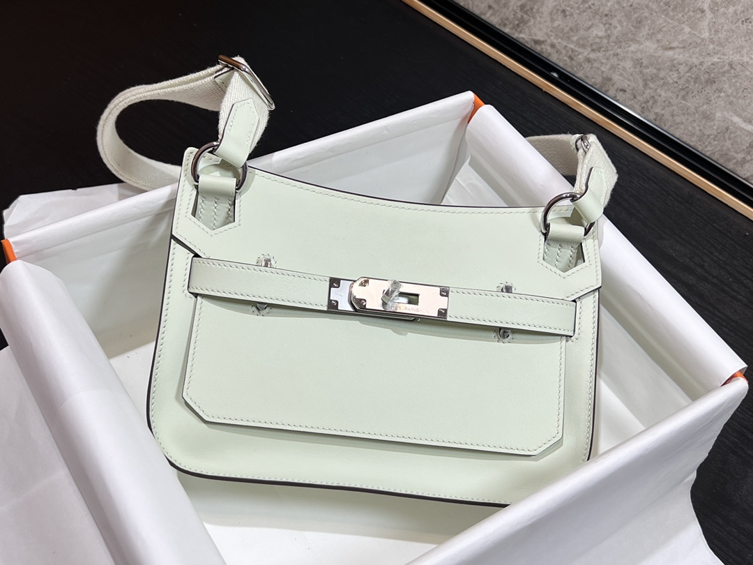 Mini Gypsiere Bag, 22cm Swift Leather with Adjustable Canvas Strap 1 i1690105720 5917 0